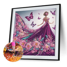 Load image into Gallery viewer, Diamond Painting - Partial Special Shaped - Elegant Girl With Beautiful Skirt (30*30CM)

