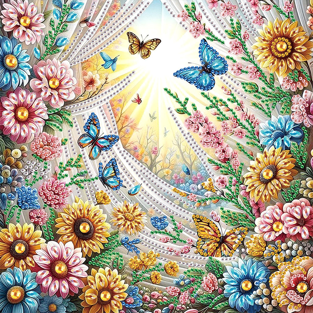 Diamond Painting - Partial Special Shaped - Bouquet Of Flowers (30*30CM)