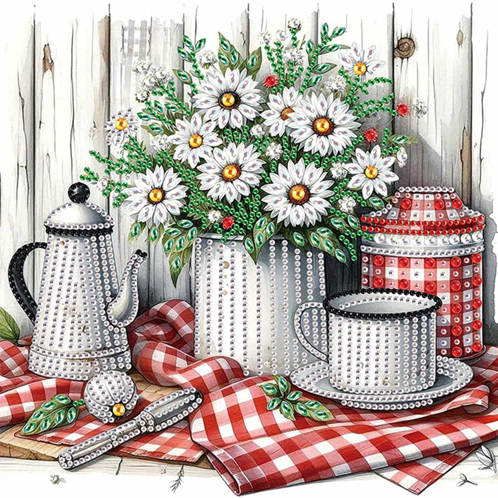 Diamond Painting - Partial Special Shaped - Bouquet Of Flowers (30*30CM)