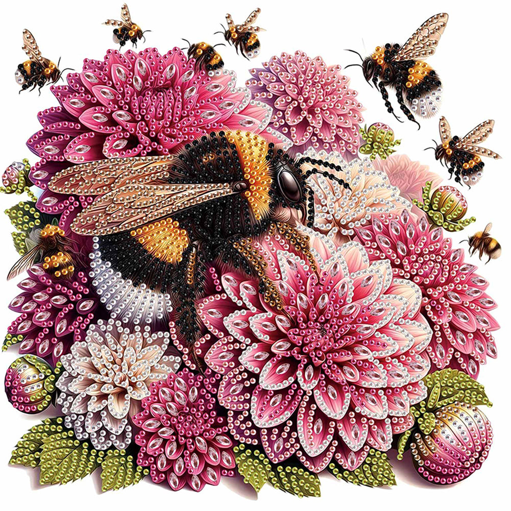 Diamond Painting - Partial Special Shaped - Bouquet Of Flowers (30*30CM)