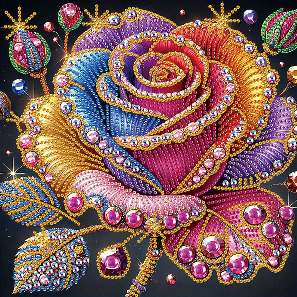Diamond Painting - Partial Special Shaped - Bouquet Of Flowers (30*30CM)