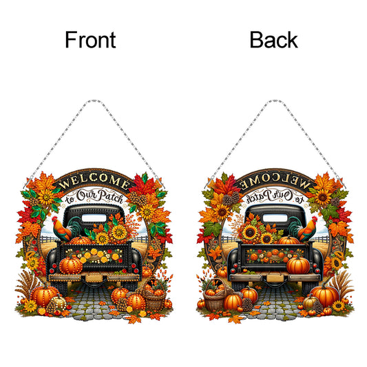 Fall Truck 2D Flat DIY Diamond Art Pendant Diamond Painting Set for Wall Window
