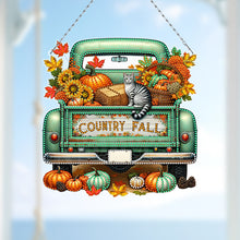 Load image into Gallery viewer, Fall Truck 2D Flat DIY Diamond Art Pendant Diamond Painting Set for Wall Window
