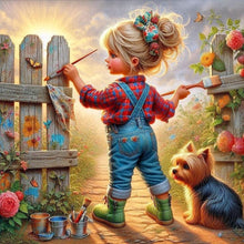 Load image into Gallery viewer, Diamond Painting - Full Round - Cute Child (40*40CM)
