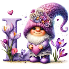 Load image into Gallery viewer, Diamond Painting - Full Round - Letter L Gnome (40*40CM)
