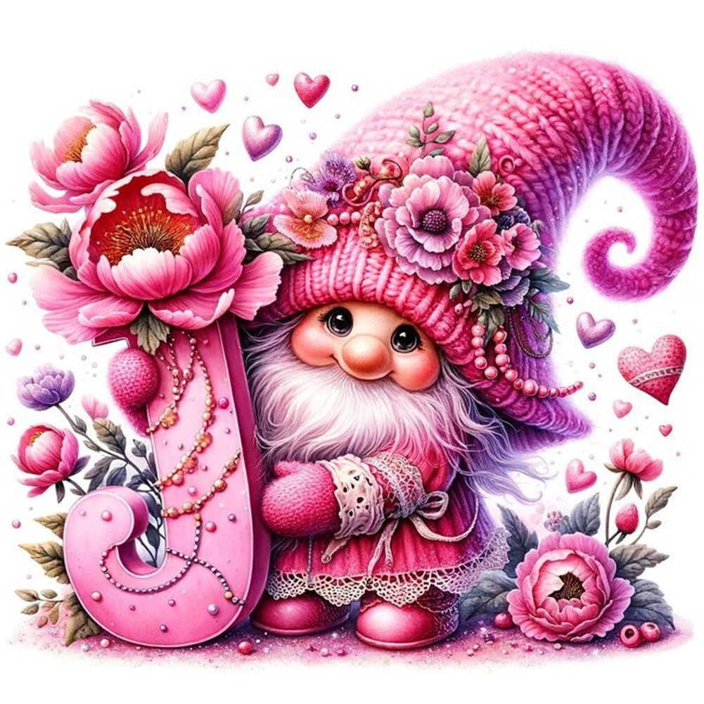Diamond Painting - Full Round - Letter J Gnome (40*40CM)