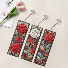 Load image into Gallery viewer, 3Pcs Roses DIY Diamond Painting Bookmark with Pendant for Reading Enthusiasts
