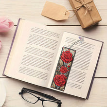 Load image into Gallery viewer, 3Pcs Roses DIY Diamond Painting Bookmark with Pendant for Reading Enthusiasts
