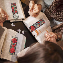 Load image into Gallery viewer, 3Pcs Roses DIY Diamond Painting Bookmark with Pendant for Reading Enthusiasts
