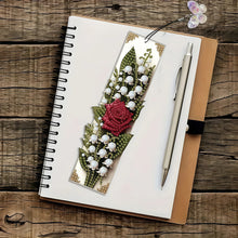 Load image into Gallery viewer, 3Pcs Red Roses DIY Diamond Painting Bookmark with Pendant for Reading Enthusiast
