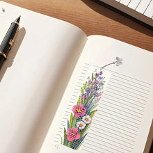 Load image into Gallery viewer, 3Pcs Flowers DIY Diamond Painting Bookmark with Pendant for Reading Enthusiasts
