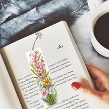 Load image into Gallery viewer, 3Pcs Flowers DIY Diamond Painting Bookmark with Pendant for Reading Enthusiasts
