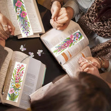 Load image into Gallery viewer, 3Pcs Flowers DIY Diamond Painting Bookmark with Pendant for Reading Enthusiasts
