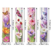 Load image into Gallery viewer, 3Pcs Flowers Butterfly Ladybugs DIY Diamond Painting Bookmark for Reading Lovers
