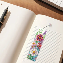 Load image into Gallery viewer, 3Pcs Flowers DIY Diamond Painting Bookmark with Pendant for Reading Enthusiasts
