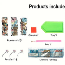 Load image into Gallery viewer, 3Pcs Butterfly Book DIY Diamond Painting Bookmark for Reading Enthusiasts
