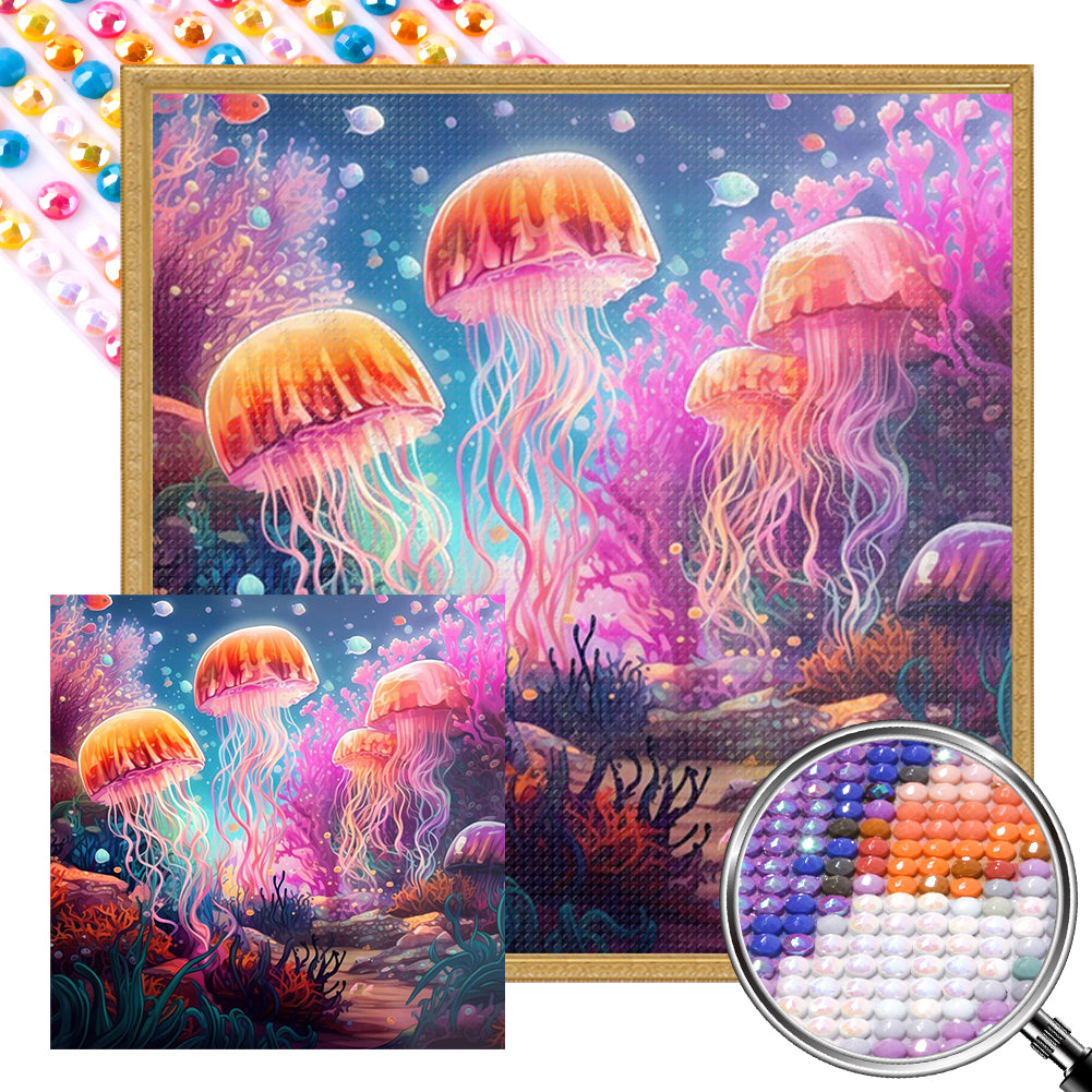 AB Diamond Painting - Full Round - Jellyfish (40*40CM)