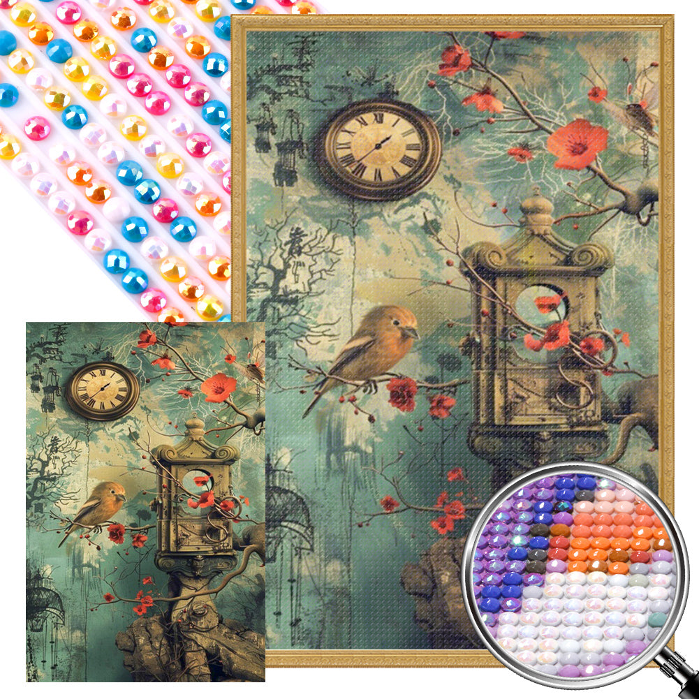 AB Diamond Painting - Full Round - Vintage Bird (40*60CM)