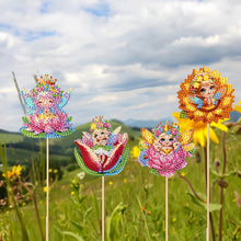 Load image into Gallery viewer, 6Pcs DIY Stakes Diamond Painting Kits Diamond Art Kits for Adults (Flower Girl)
