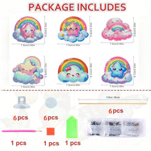 Load image into Gallery viewer, 6Pcs DIY Stakes Diamond Painting Kits Diamond Art Kits for Adults(Rainbow Cloud)
