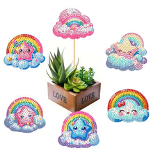 Load image into Gallery viewer, 6Pcs DIY Stakes Diamond Painting Kits Diamond Art Kits for Adults(Rainbow Cloud)
