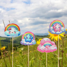 Load image into Gallery viewer, 6Pcs DIY Stakes Diamond Painting Kits Diamond Art Kits for Adults(Rainbow Cloud)
