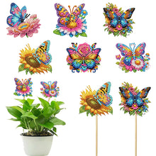Load image into Gallery viewer, 6Pcs DIY Stakes Diamond Painting Kits Diamond Art Kits (Butterfly Flower)
