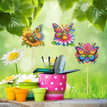 Load image into Gallery viewer, 6Pcs DIY Stakes Diamond Painting Kits Diamond Art Kits (Butterfly Flower)
