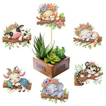 Load image into Gallery viewer, 6Pcs DIY Stakes Diamond Painting Kits Diamond Art Kits for Adults (Twig Animal)
