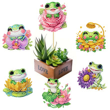 Load image into Gallery viewer, 6Pcs DIY Stakes Diamond Painting Kits Diamond Art Kits for Beginners (Frog)
