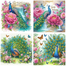 Load image into Gallery viewer, 4pcs Diamond Painting - Partial Special Shaped - Peacock (30*30CM)
