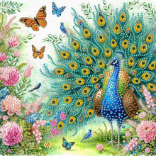 Load image into Gallery viewer, 4pcs Diamond Painting - Partial Special Shaped - Peacock (30*30CM)
