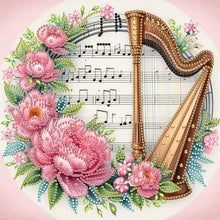 Load image into Gallery viewer, 4pcs Diamond Painting - Partial Special Shaped - Musical Instrument And Flower (30*30CM)
