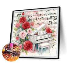 Load image into Gallery viewer, 4pcs Diamond Painting - Partial Special Shaped - Musical Instrument And Flower (30*30CM)
