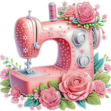 Load image into Gallery viewer, 4pcs Diamond Painting - Partial Special Shaped - Sewing Machine And Flower (30*30CM)
