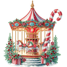 Load image into Gallery viewer, 4pcs Diamond Painting - Partial Special Shaped - Merry-Go-Round And Christmas Tree (30*30CM)
