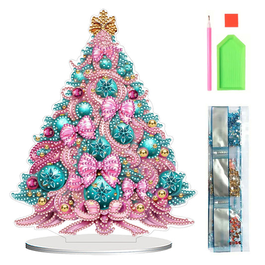 2D Flat Christmas Tree Print DIY Diamond Painting Tabletop Ornaments Decorations