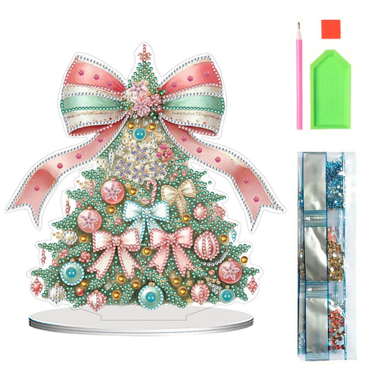 2D Flat Christmas Tree Print DIY Diamond Painting Tabletop Ornaments Decorations