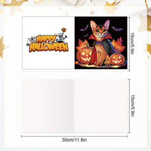 Load image into Gallery viewer, 6PCS DIY Diamond Art Greeting Cards Halloween Designs for Celebrations (H029)
