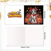 Load image into Gallery viewer, 6PCS DIY Diamond Art Greeting Cards Halloween Designs for Celebrations (H030)
