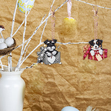 Load image into Gallery viewer, 6pcs Double Sided Special Shape Dog Diamond Painting Art Craft Keychain for Bag
