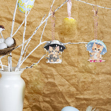 Load image into Gallery viewer, 6pcs Double Sided Special Shape Umbrella Cat Diamond Painting Art Craft Keychain
