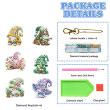 Load image into Gallery viewer, 6pcs Double Sided Special Shape Goblin Diamond Painting Art Craft Keychain for Bag
