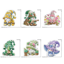 Load image into Gallery viewer, 6pcs Double Sided Special Shape Goblin Diamond Painting Art Craft Keychain for Bag
