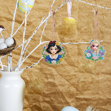 Load image into Gallery viewer, 6pcs Double Sided Special Shape Princess Diamond Painting Art Craft Keychain
