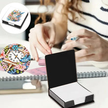 Load image into Gallery viewer, Leather Flower Bird Diamond Painting Notecard Box with 160 Sheets of Paper
