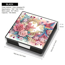 Load image into Gallery viewer, Leather Flower Bird Diamond Painting Notecard Box with 160 Sheets of Paper
