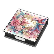 Load image into Gallery viewer, Leather Flower Bird Diamond Painting Notecard Box with 160 Sheets of Paper
