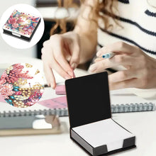 Load image into Gallery viewer, Leather Flower Bird Diamond Painting Notecard Box with 160 Sheets of Paper
