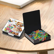 Load image into Gallery viewer, Leather Bear Diamond Painting Notecard Box with 160 Sheets of Paper for Adults
